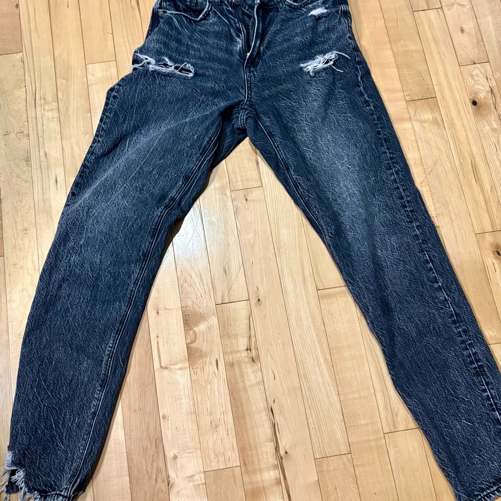 American Eagle Women's Distressed Black Jeans